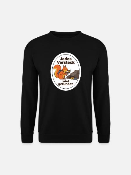 Geocaching Eichhörnchen Cache Schatz Geschenk - Unisex Pullover - Schwarz