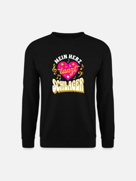 Schlagerherz im Tanzfieber - Unisex Pullover - Schwarz