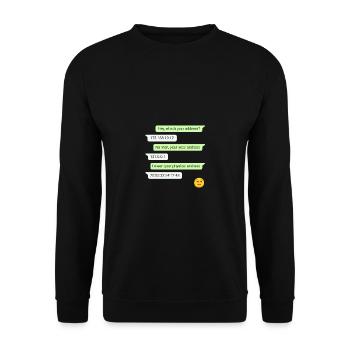 Computer Nerd Geek Chat IP Adresse witzig Geschenk - Unisex Pullover - Schwarz - Vorne - Alina (178cm) & Michal (187cm)