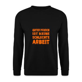 HANDWERKER, HANDWERKERSPRÜCHE - Unisex Pullover - Schwarz - Vorne - Alina (178cm) & Michal (187cm)