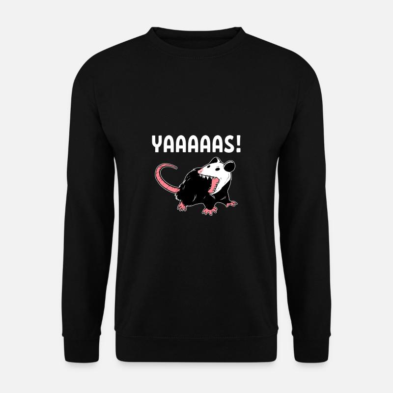 Yaaaaas Opossum-Liebhaber Geschenk - Unisex Pullover - Schwarz