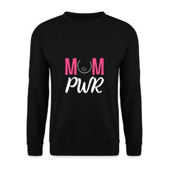 Mutter PWR Fleißige Mutter Gift - Unisex Pullover - Schwarz - Vorne - Alina (178cm) & Michal (187cm)