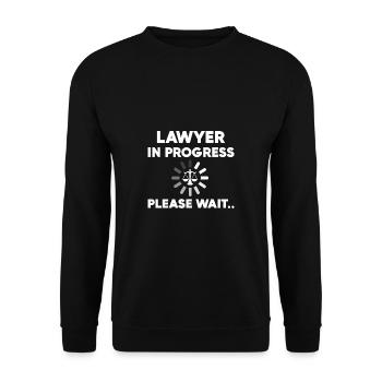 Lawyer in Progress Lawyer or Legal Counsel - Unisex Sweatshirt - black - Front - Alina (178cm) & Michal (187cm)
