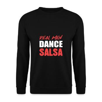 Real Men Dance Choreographer Gift - Unisex Sweatshirt - black - Front - Alina (178cm) & Michal (187cm)