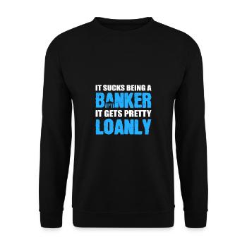 Ziemlich leise Makler Geschenk - Unisex Pullover - Schwarz - Vorne - Alina (178cm) & Michal (187cm)
