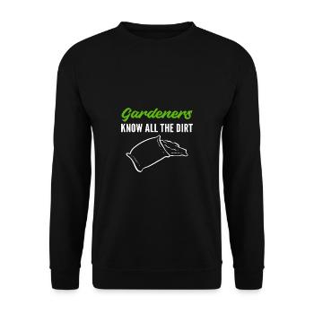 Know all dirt gardener poison - Unisex Sweatshirt - black - Front - Alina (178cm) & Michal (187cm)