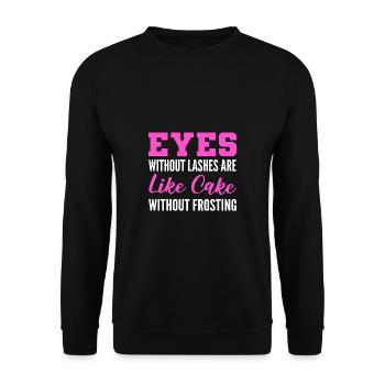 No Frosting Makeup Artist Gift - Unisex Sweatshirt - black - Front - Alina (178cm) & Michal (187cm)