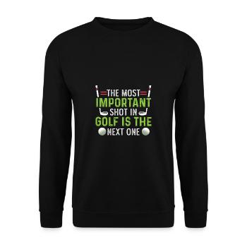 Wichtiger Schuss Sportler Gift - Unisex Pullover - Schwarz - Vorne - Alina (178cm) & Michal (187cm)