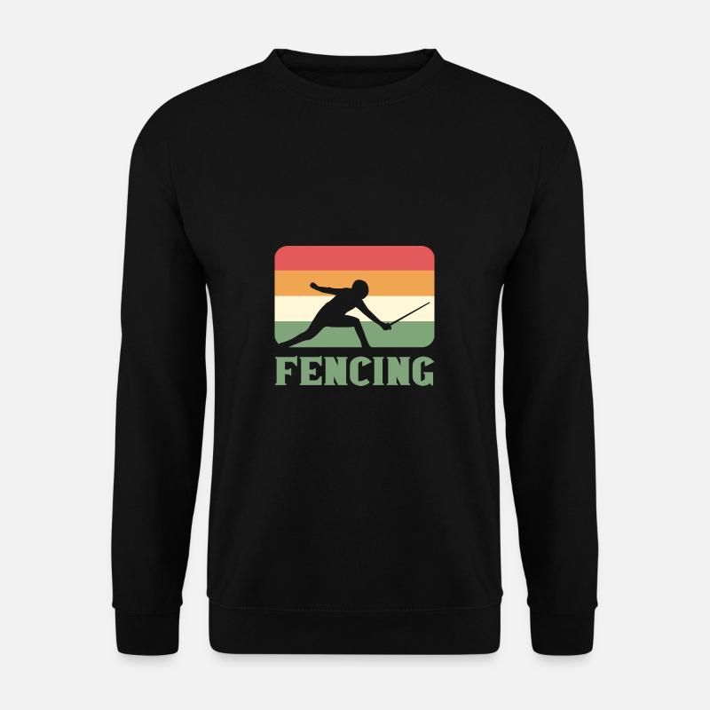 Fencing Retro Candidate Gift - Unisex Sweatshirt - black