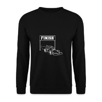 Race Car Champion Gift - Unisex Sweatshirt - black - Front - Alina (178cm) & Michal (187cm)