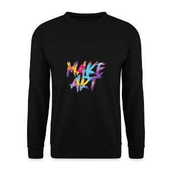 Art makes painters poison - Unisex Sweatshirt - black - Front - Alina (178cm) & Michal (187cm)