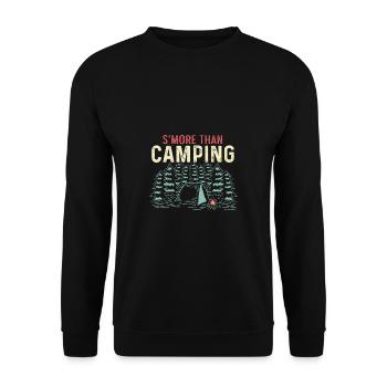 S'more as camping hiker or motorhome Geschen - Unisex Sweatshirt - black - Front - Alina (178cm) & Michal (187cm)