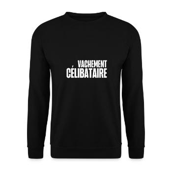 vachement célibataire - Sweat-shirt Unisexe - noir - Devant - Alina (178cm) & Michal (187cm)