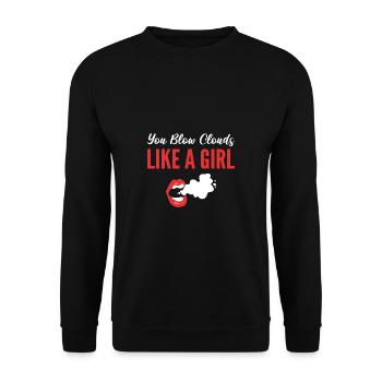 Ils soufflent des nuages cadeau de fête amateurs - Sweat-shirt Unisexe - noir - Devant - Alina (178cm) & Michal (187cm)