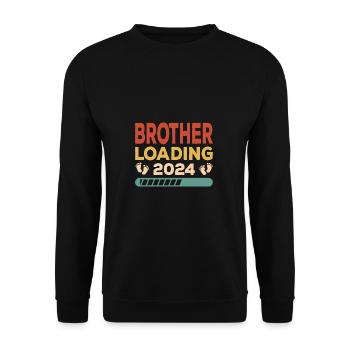 Brother Loading 2024 Brother Brothers Siblings - Unisex Sweatshirt - black - Front - Alina (178cm) & Michal (187cm)