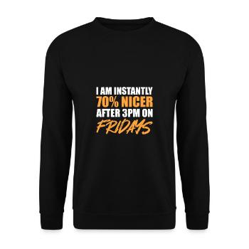 Cadeau de belle bête de travail - Sweat-shirt Unisexe - noir - Devant - Alina (178cm) & Michal (187cm)