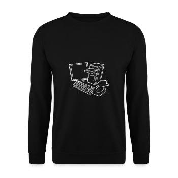 Ensemble d’ordinateur Technicien en informatique Cadeau - Sweat-shirt Unisexe - noir - Devant - Alina (178cm) & Michal (187cm)