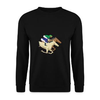 Concours de courses de chevaux Horse Wrangler Gift - Sweat-shirt Unisexe - noir - Devant - Alina (178cm) & Michal (187cm)