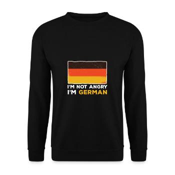 I'm not angry, I'm german desperate - Unisex Sweatshirt - black - Front - Alina (178cm) & Michal (187cm)