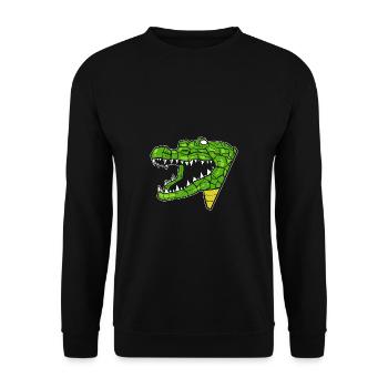 Krokodilpunk Zookeeper Geschenk - Unisex Pullover - Schwarz - Vorne - Alina (178cm) & Michal (187cm)