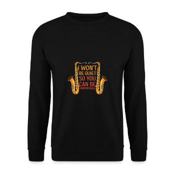 Wird nicht ziemlich sein Komiker Gift - Unisex Pullover - Schwarz - Vorne - Alina (178cm) & Michal (187cm)