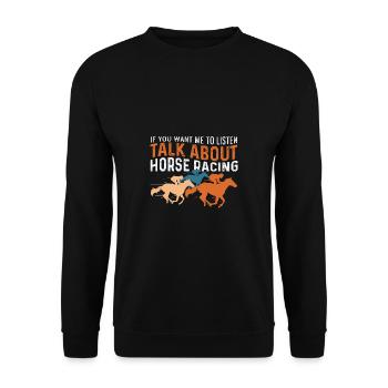 Talk about horse rider poison - Unisex Sweatshirt - black - Front - Alina (178cm) & Michal (187cm)