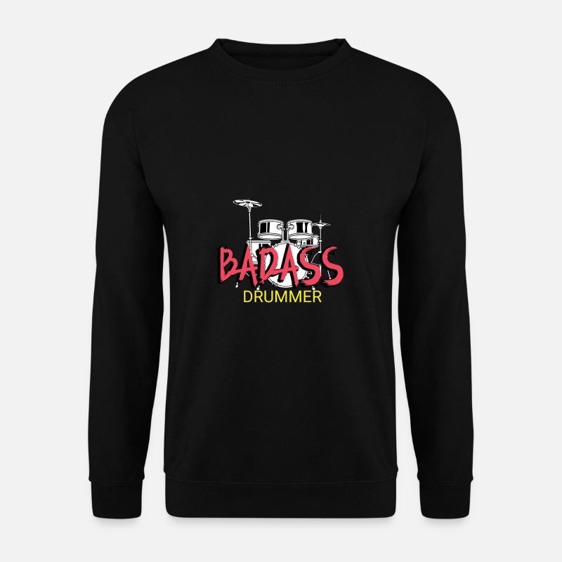 Badass Drummer Punk Gift - Unisex Sweatshirt - black