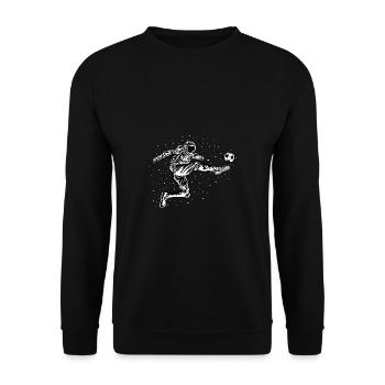 Astronaut Gate Manufacturer Athlete Gift - Unisex Sweatshirt - black - Front - Alina (178cm) & Michal (187cm)