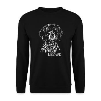 Aimé par un allemand Shorthair Dogs Wilsigns - Sweat-shirt Unisexe - noir - Devant - Alina (178cm) & Michal (187cm)