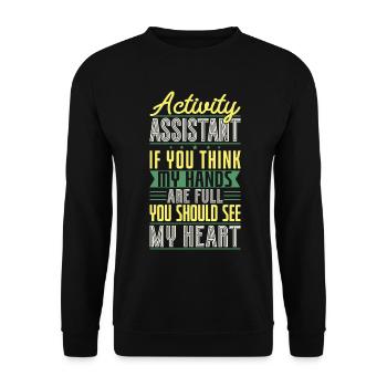 Activity Assistant Appreciation - Unisex Pullover - Schwarz - Vorne - Alina (178cm) & Michal (187cm)