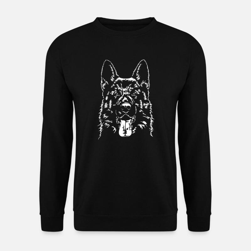Deutscher Schäferhund Hunde Portrait Hund Wilsigns - Unisex Pullover - Schwarz