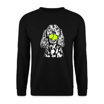 Cocker Spaniel Chien Chien Wilsigns - Sweat-shirt Unisexe - noir - Devant - Alina (178cm) & Michal (187cm)