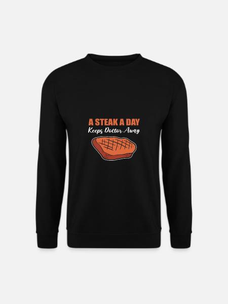 Steak a day gourmet gift - Unisex Sweatshirt - black