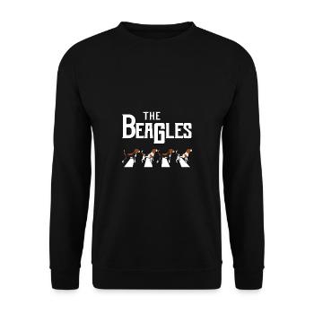 Beagle Dog Puppy Pet The Beagles - Unisex Sweatshirt - black - Front - Alina (178cm) & Michal (187cm)