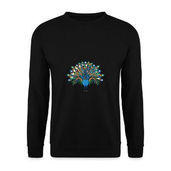 Beau gardien de zoo de paon. Poison - Sweat-shirt Unisexe - noir - Devant - Alina (178cm) & Michal (187cm)