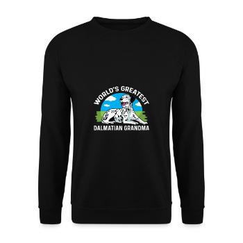 Größte dalmatinische Oma Süßeste Oma Geschenk - Unisex Pullover - Schwarz - Vorne - Alina (178cm) & Michal (187cm)