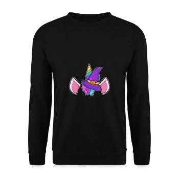 Unicorn Witch Sorceress Poison - Unisex Sweatshirt - black - Front - Alina (178cm) & Michal (187cm)