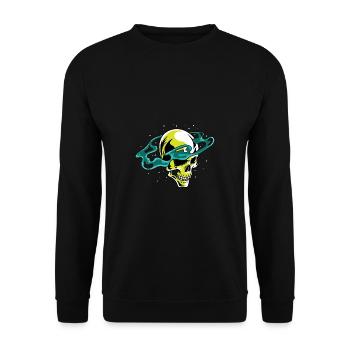 Zerebraler Sturm Selenophil Geschenk - Unisex Pullover - Schwarz - Vorne - Alina (178cm) & Michal (187cm)