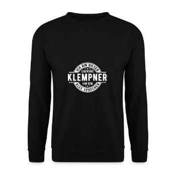 Klempner Sanitär - Unisex Pullover - Schwarz - Vorne - Alina (178cm) & Michal (187cm)