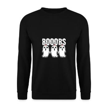 Boooobs Lakatationsberater Gift - Unisex Pullover - Schwarz - Vorne - Alina (178cm) & Michal (187cm)