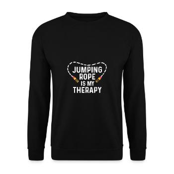 My Therapy Gym Gift - Unisex Sweatshirt - black - Front - Alina (178cm) & Michal (187cm)