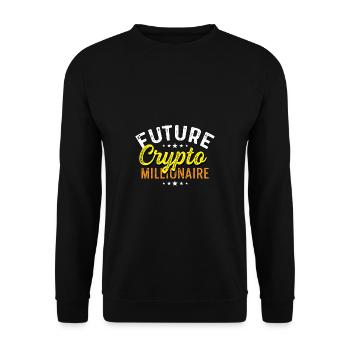 Crypto Millionaire. Cryptocurrencial expert. Poison - Unisex Sweatshirt - black - Front - Alina (178cm) & Michal (187cm)