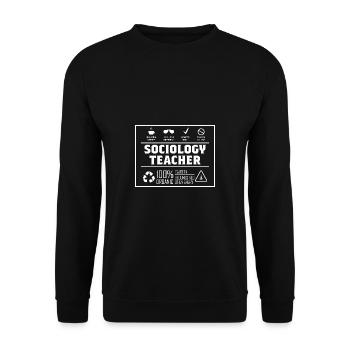 Sociology teacher. University Professor Gift - Unisex Sweatshirt - black - Front - Alina (178cm) & Michal (187cm)