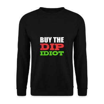 Kaufen Sie den Dip Witziger Mann Geschenk - Unisex Pullover - Schwarz - Vorne - Alina (178cm) & Michal (187cm)