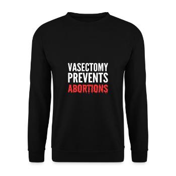 La vasectomie prévient les avortements anti-avortement - Sweat-shirt Unisexe - noir - Devant - Alina (178cm) & Michal (187cm)