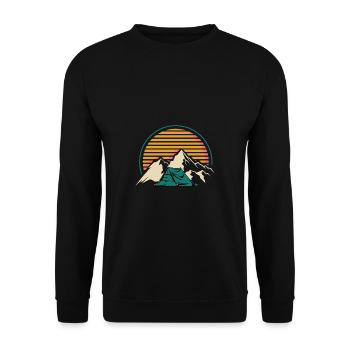 Rétro -Camper Motorhome Cadeau - Sweat-shirt Unisexe - noir - Devant - Alina (178cm) & Michal (187cm)