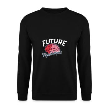Futur étudiant en psychologie Psychologue Cadeau - Sweat-shirt Unisexe - noir - Devant - Alina (178cm) & Michal (187cm)