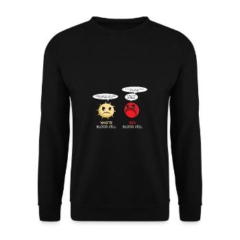 essen Erdnüsse Erdnuss-Liebhaber Geschenk - Unisex Pullover - Schwarz - Vorne - Alina (178cm) & Michal (187cm)