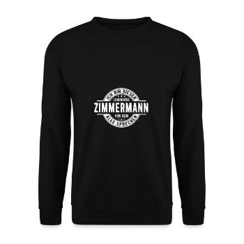Zimmermann - Unisex Pullover - Schwarz - Vorne - Alina (178cm) & Michal (187cm)