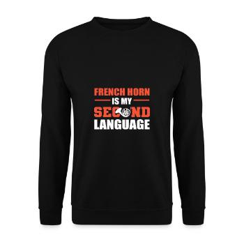 Mon don d’instrumentiste de langue seconde - Sweat-shirt Unisexe - noir - Devant - Alina (178cm) & Michal (187cm)